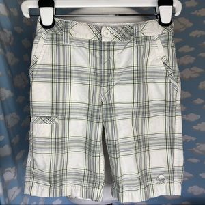 Tony Hawk Youth Plaid Shorts White and Gray Size 8